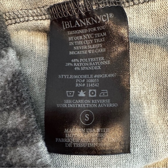 BLANK NYC Gray Leopard Print Long Sleeved Sporty Cropped Sweatshirt Size S - Picture 7 of 9